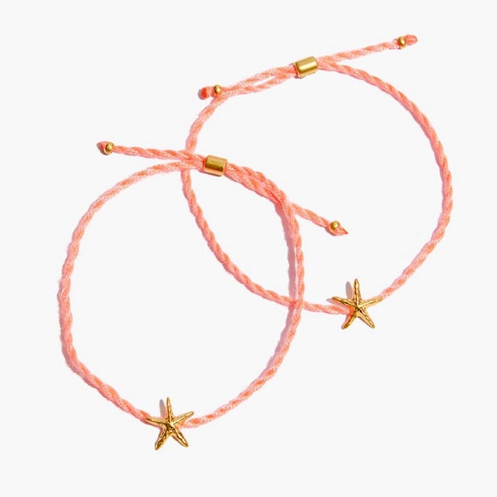 Madewell NWT Pair of Starfish Friendship Bracelets